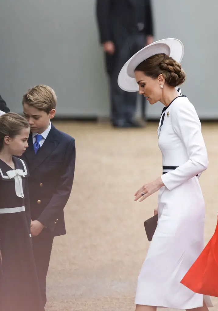 Princess Catherine alongside her two eldest children. Credit: John Phillips / Getty