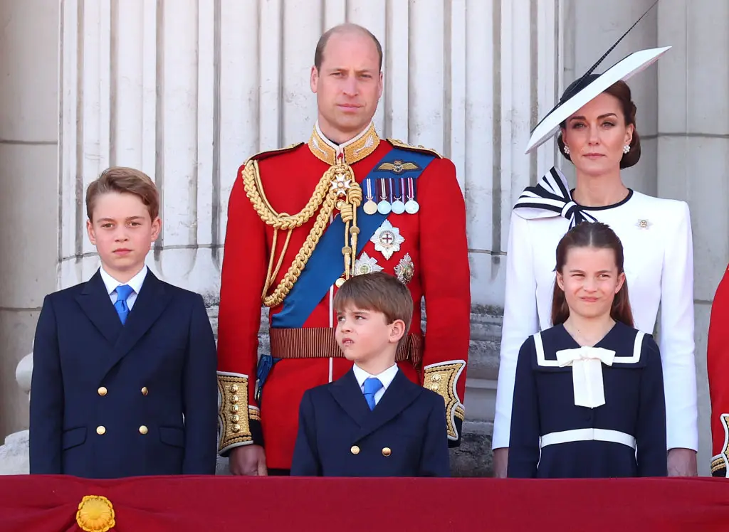 The family at the Trooping of the Colour. Credit: Chris Jackson/Getty