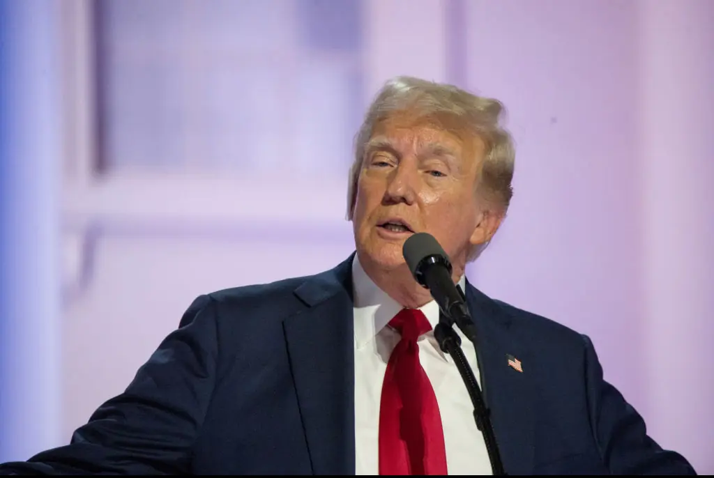 Donald Trump has given his first speech since the assassination attempt last weekend. Credit: Jacek Boczarski/Anadolu/Getty