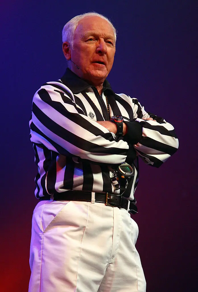 Legendary Gladiators referee John Anderson has died aged 92. Credit: Gareth Cattermole / Getty