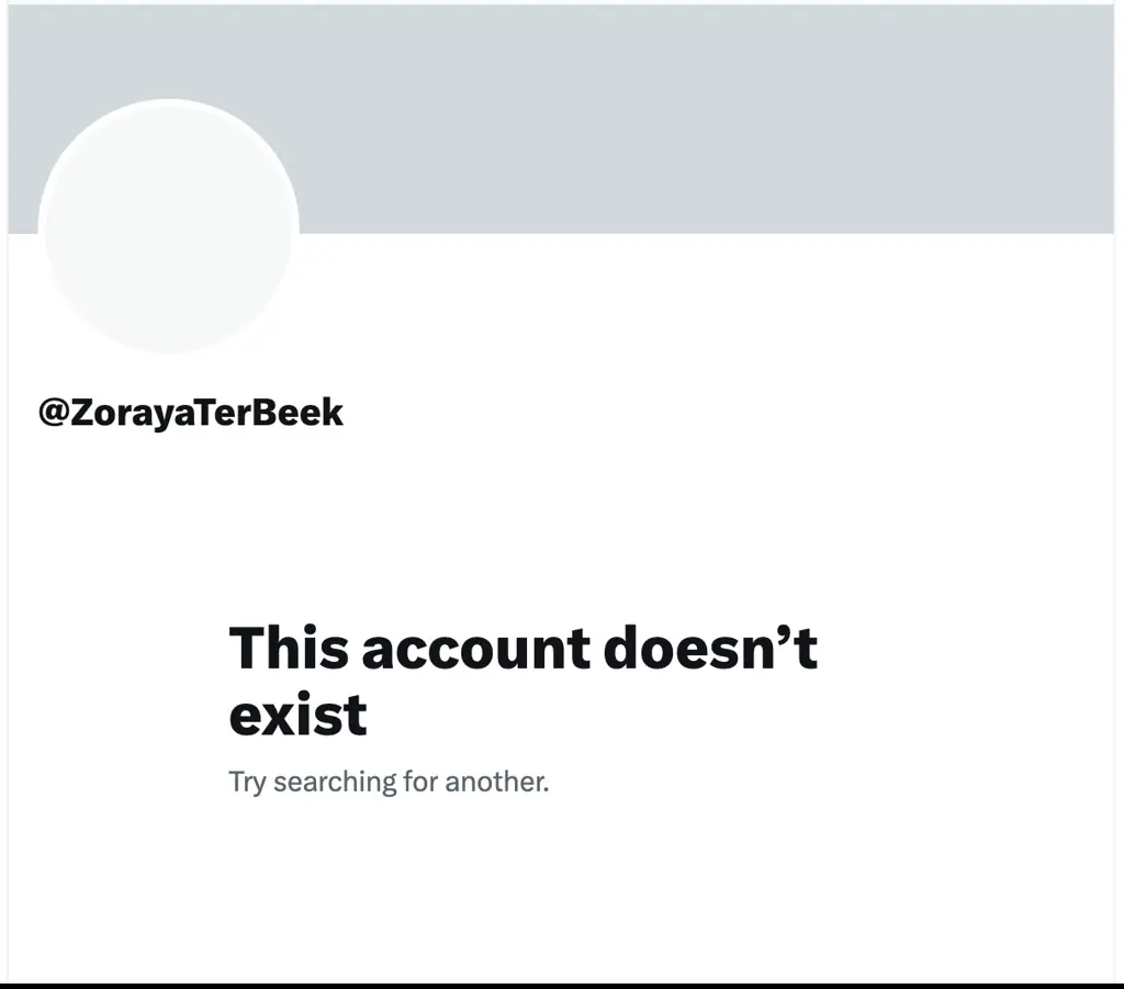Zoraya was forced to delete her social media accounts due to the backlash. Credit: Twitter