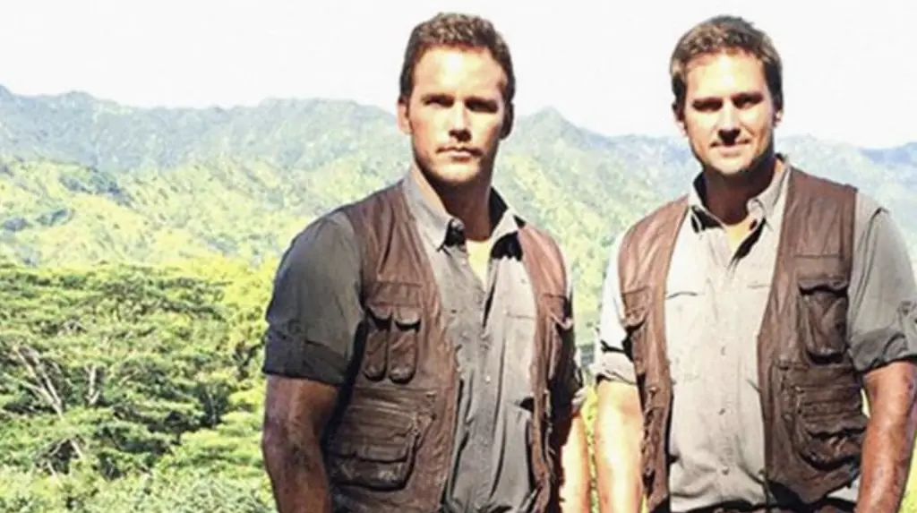 Chris Pratt with Tony McFarr on Jurassic World. Credit: Instagram/Chris Pratt
