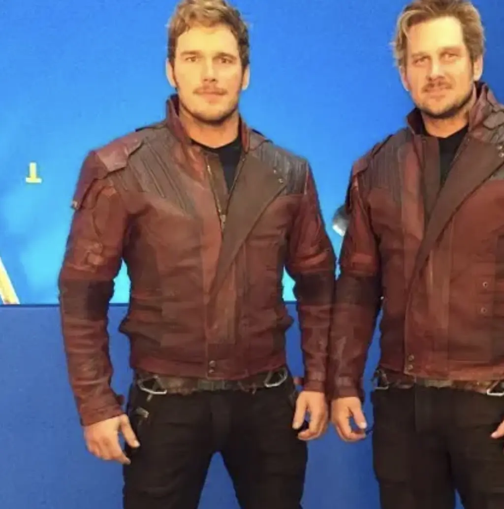 Pratt and McFarr on the Guardians of the Galaxy set. Credit: Instagram