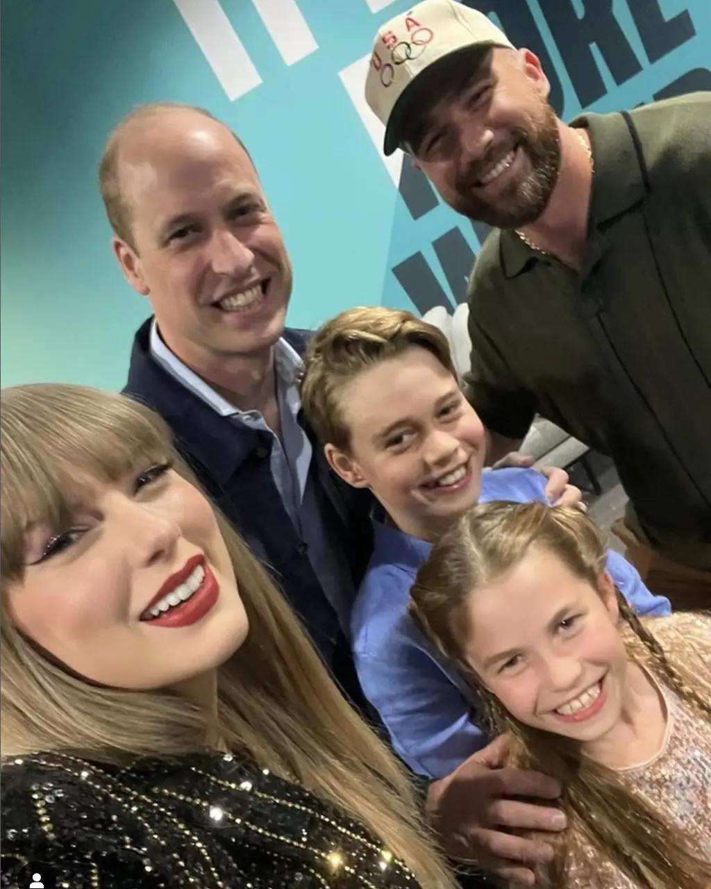 Travis Kelce met the royals at Taylor Swift's London show. Credit: Taylor Swift/Instagram 