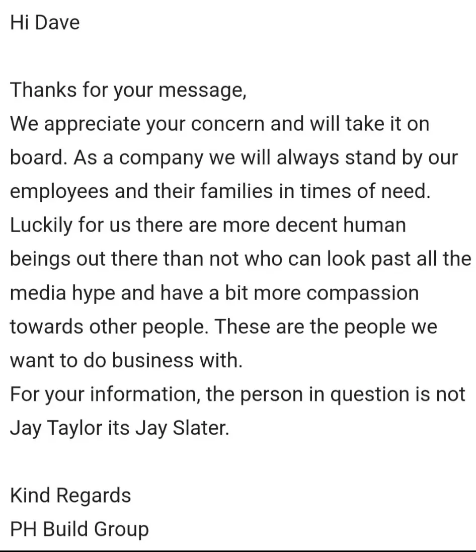 The company is calling on people to show more compassion for the missing teen. Credit: Facebook/PHBuildGroup