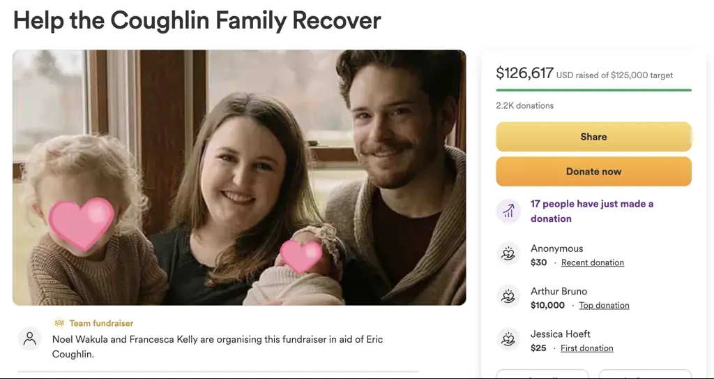 More than 2,000 donations have been made for the family. Credit: GoFundMe