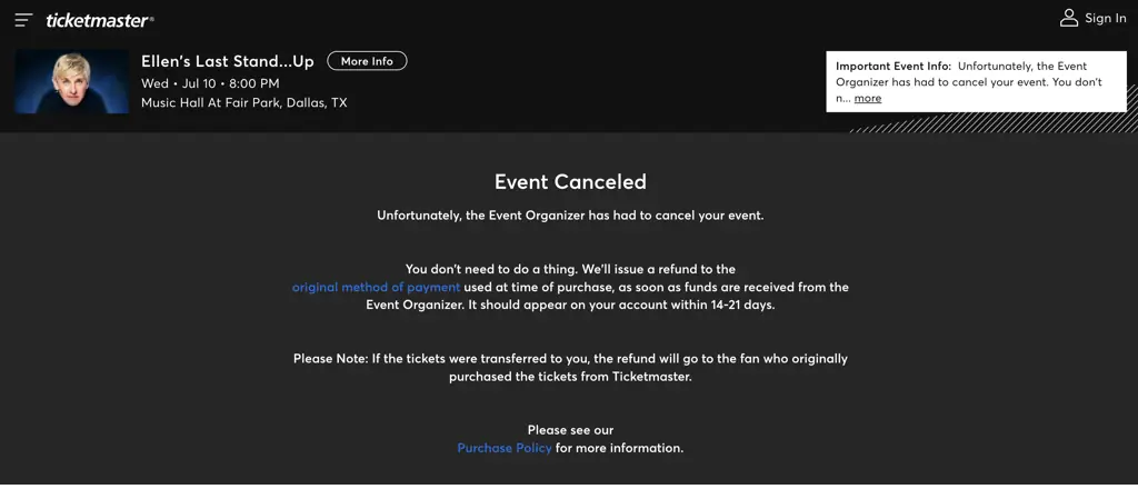 Credit: Ticketmaster