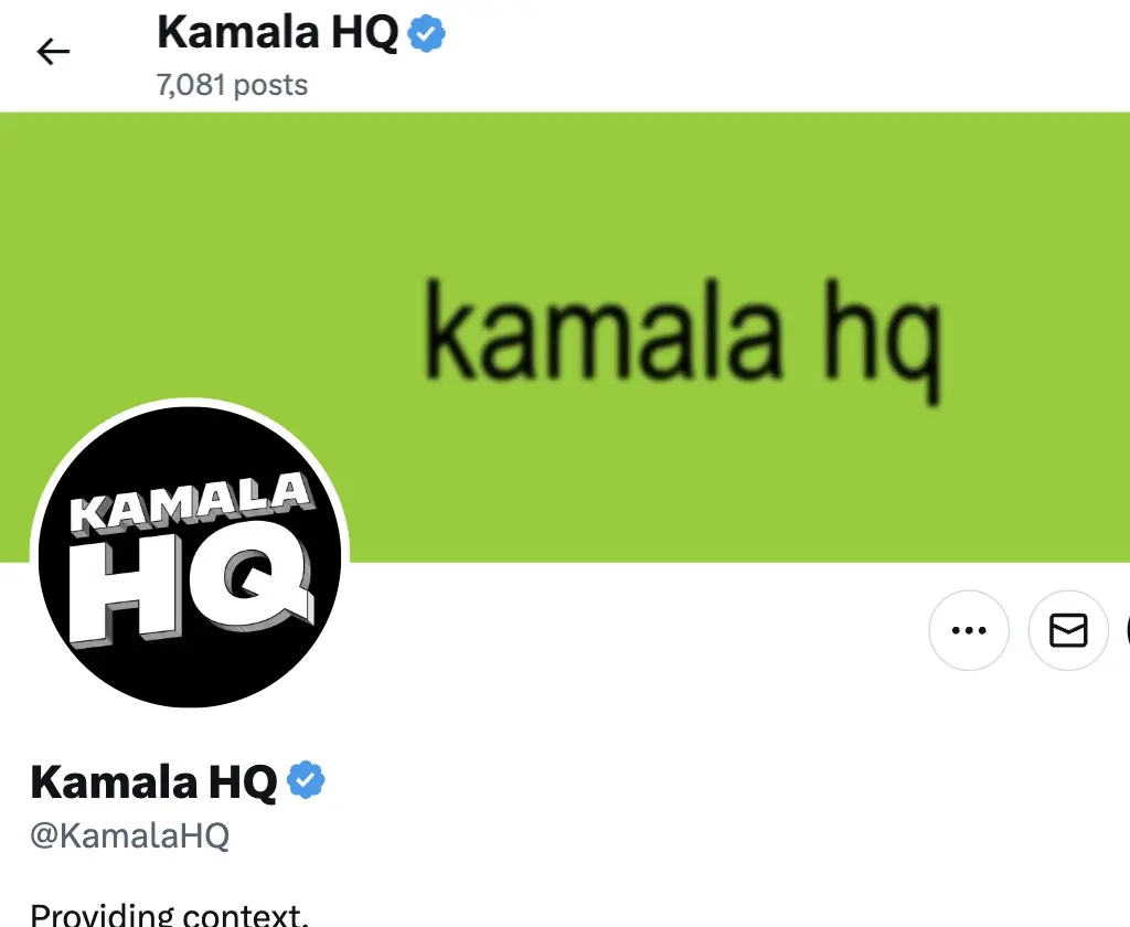 Kamala Harris' campaign is now all about "providing context". Credit: X