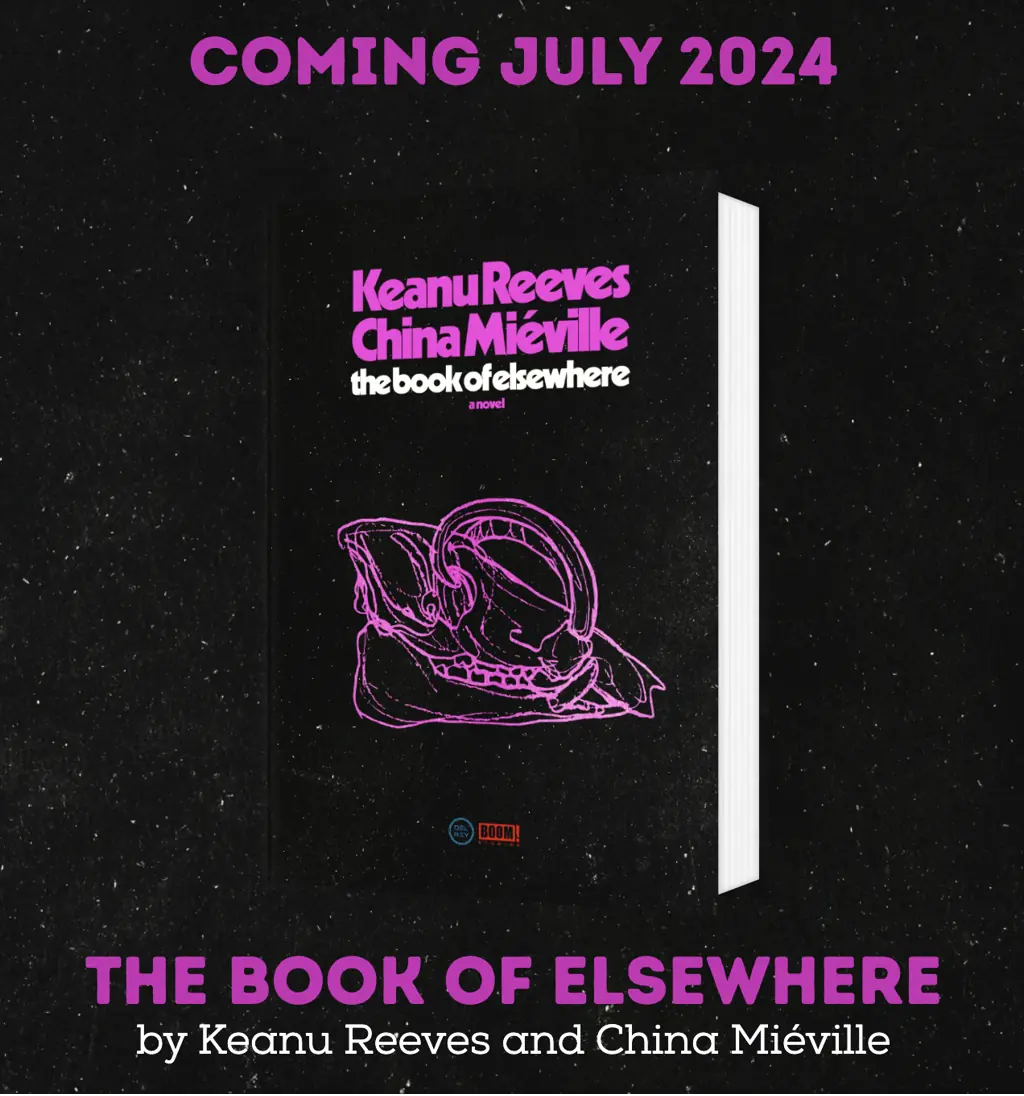 Reeves has written his first novel. Credit: The Book of Elsewhere