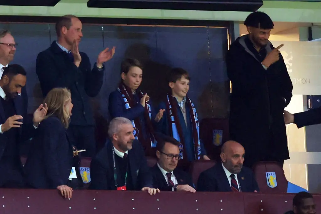 Prince William and Prince George have attended an Aston Villa game since the new of Catherine's cancer was revealed. Credit: Marc Atkins/Getty