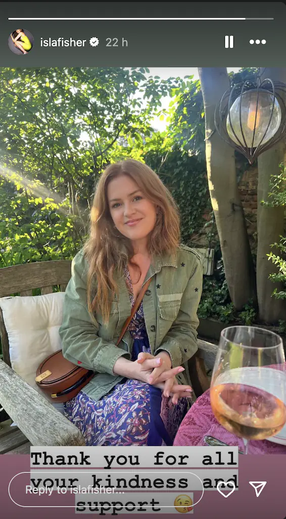 Credit: Instagram Story / Isla Fisher