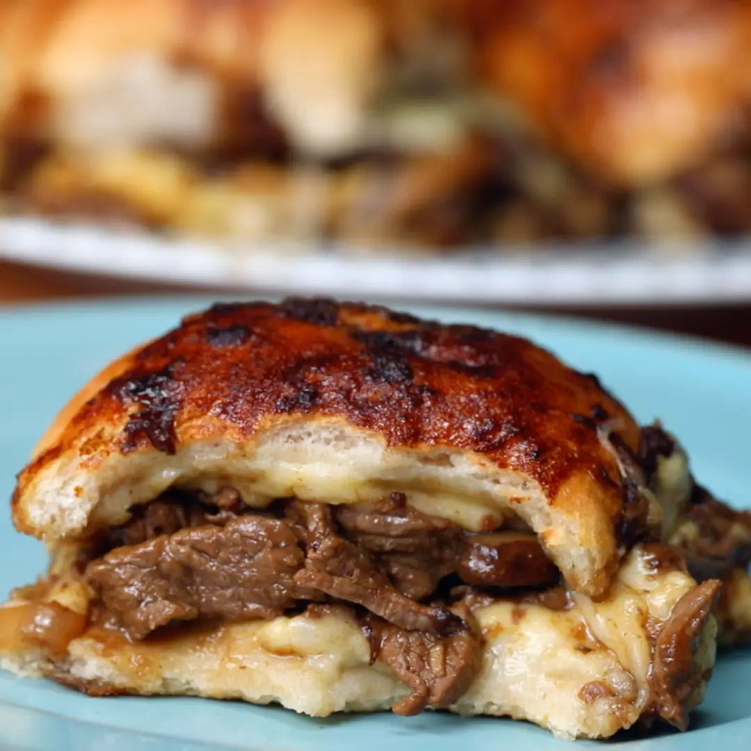 Cheesy Beer Beef Sliders
