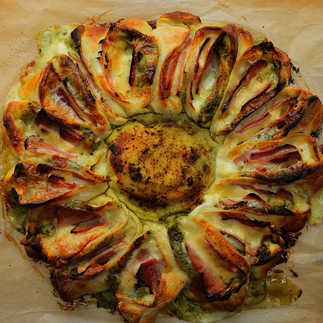 Ham, Cheese and Pesto Sunflower Bread
