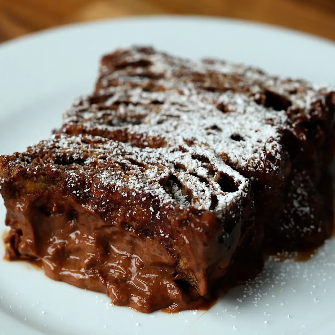 Chocolate Croissant Bread Pudding