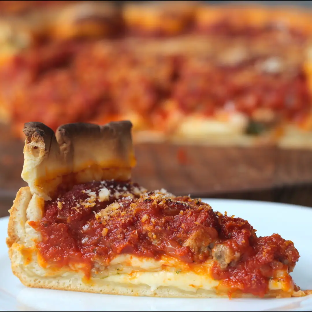 Stuffed Crust Deep Dish Pizza