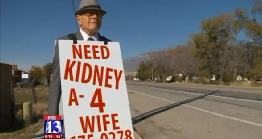 74-year-old man walks miles to find wife a kidney donor