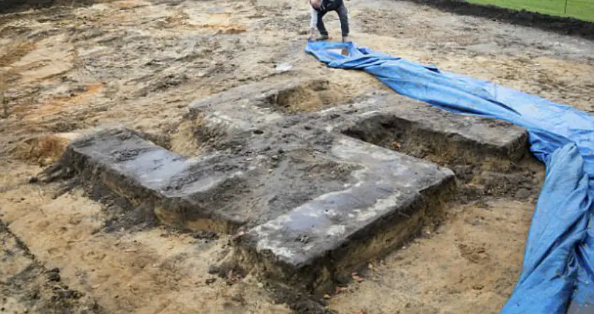 Buried giant swastika is discovered by builders in Germany