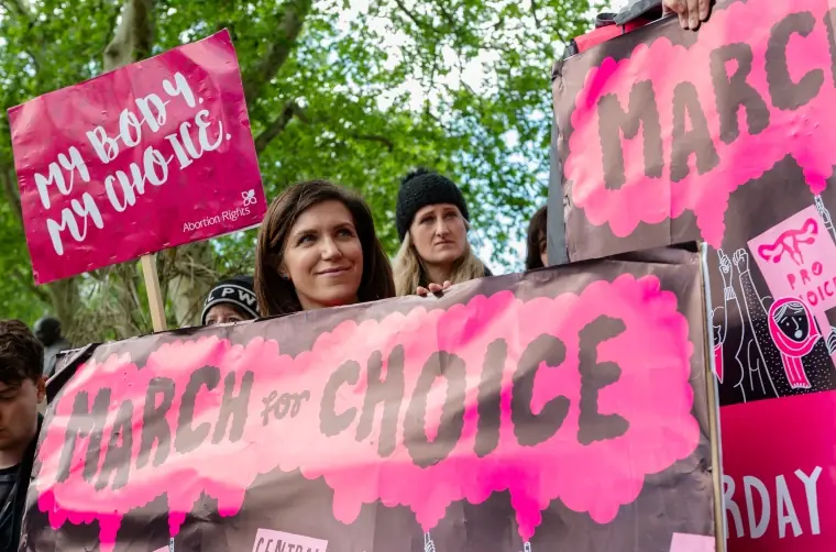 Pro-choice protestors.