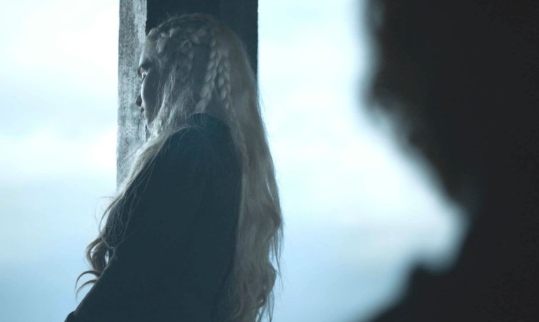 A sad-looking Daenerys.