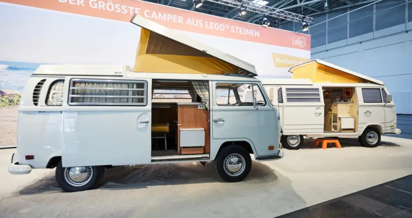 Men build life-sized VW camper van made entirely out of LEGO bricks