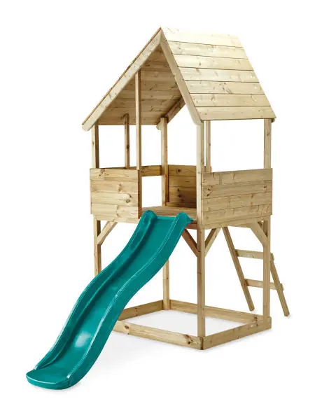 aldi wooden lookout playhouse