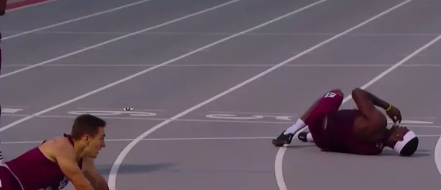 Infinite Tucker after winning his race.