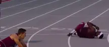 Infinite Tucker after winning his race.