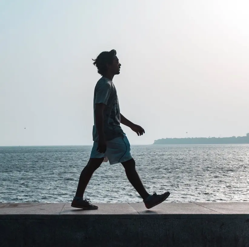 A man enjoying a stroll