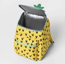 A pineapple cooler backpack.