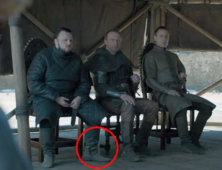 A stray water bottle in the last episode of Game of Thrones.