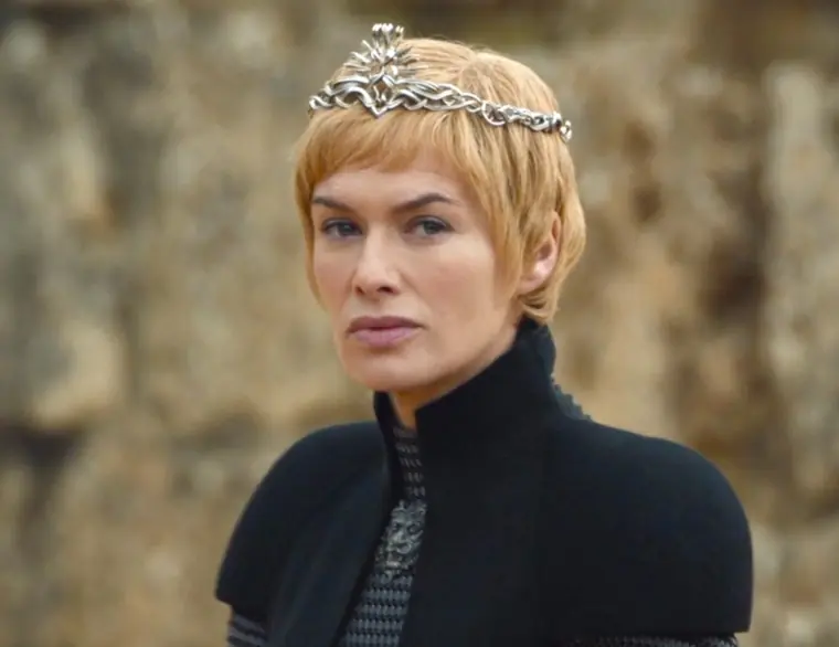 Cersei Lannister wearing a crown. 