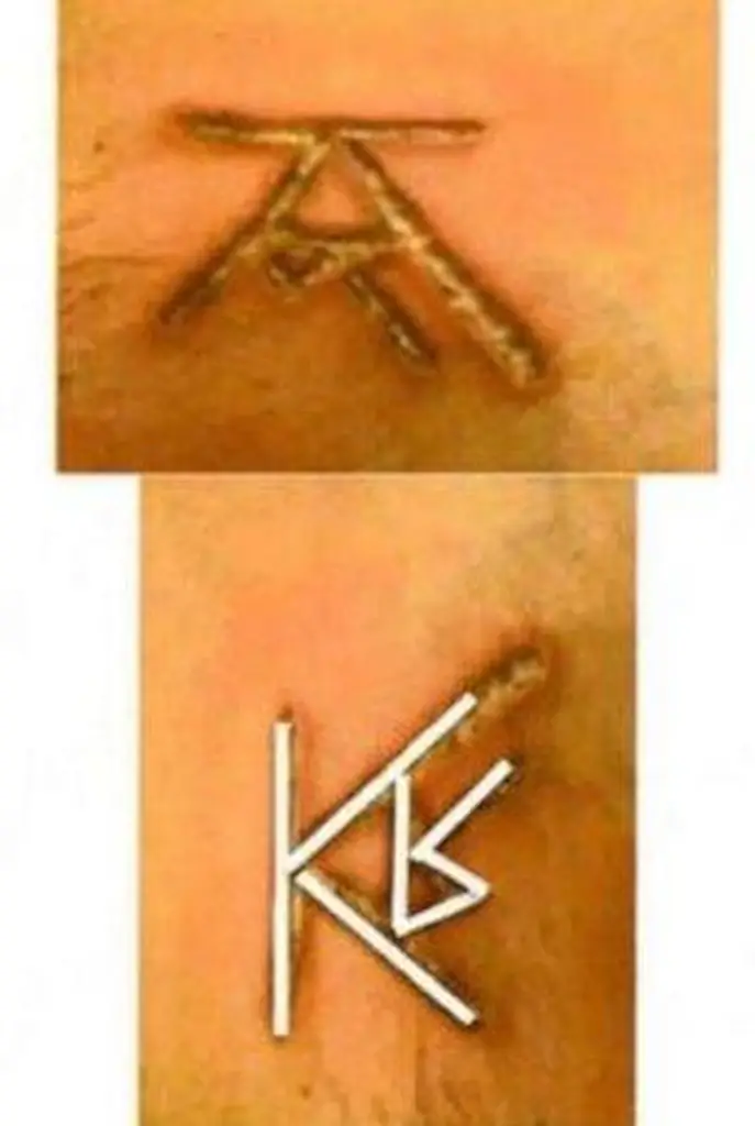 The branding on women's navels