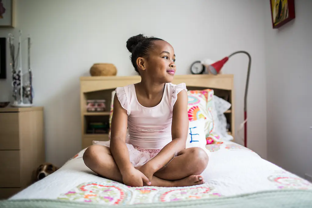 Young girl sitting