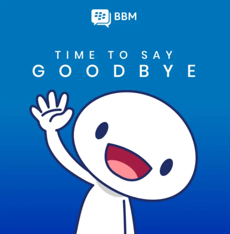 Blackberry Messenger's goodbye.