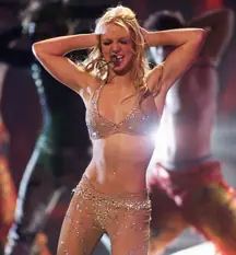 Britney Spears performing.