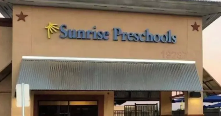 The outside of a preschool. 