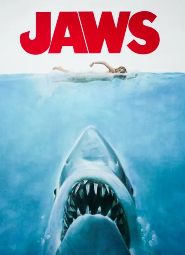 The Jaws movie poster. 