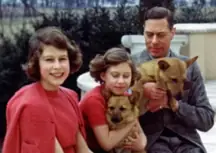 The Queen smiling as a young girl. 