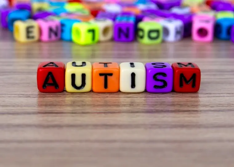 Letters spelling out autism.