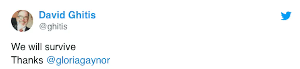 A Twitter comment.