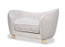 A tiny dog sofa.