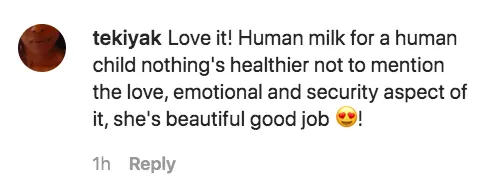 An Instagram comment.