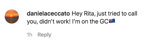 An Instagram comment.