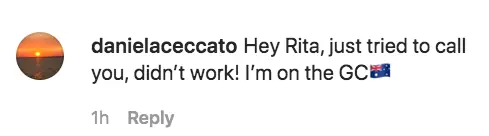 An Instagram comment.