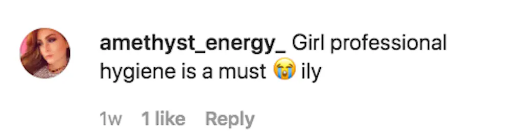 An Instagram comment.