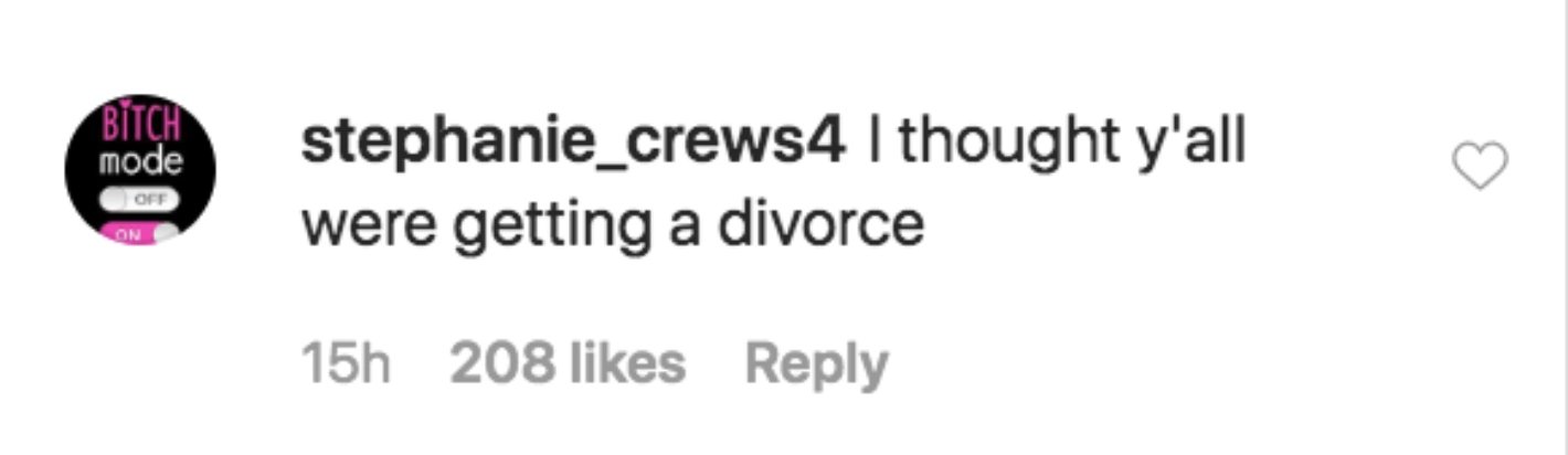 An Instagram comment.