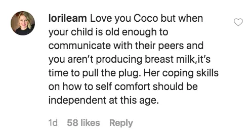 An Instagram comment.