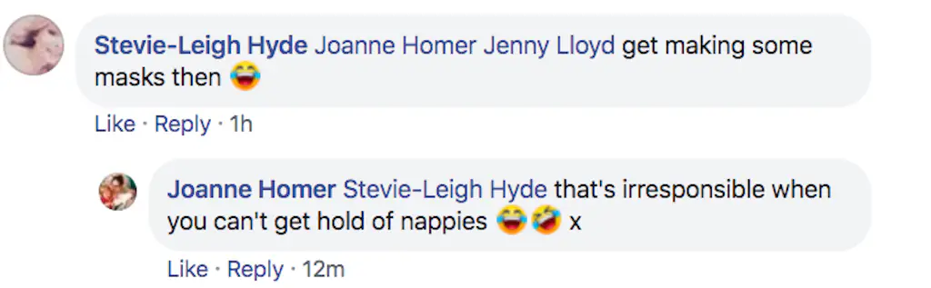A Facebook comment.