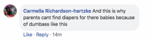 A Facebook comment.