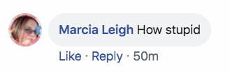 A Facebook comment.